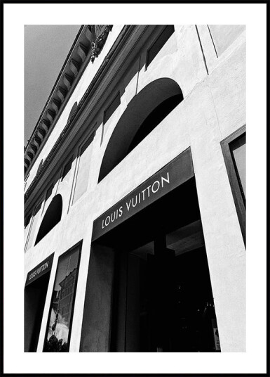 Louis Vuitton Rome Boutique Black & White Plakat Plakat / 30x40cm