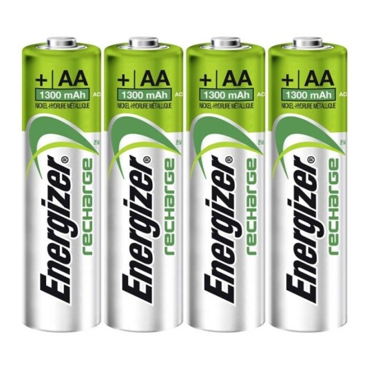 Energizer 4-pack Laddbare AA/LR6 Ni-Mh 1300mAh Oppladbare Batterier