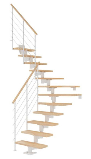 Plassbesparende Trapp Dolle Cork Bøk 1/4-Sving Style6 Plassbesparende Trapp Dolle Cork Bøk 1/4-Sving Style6