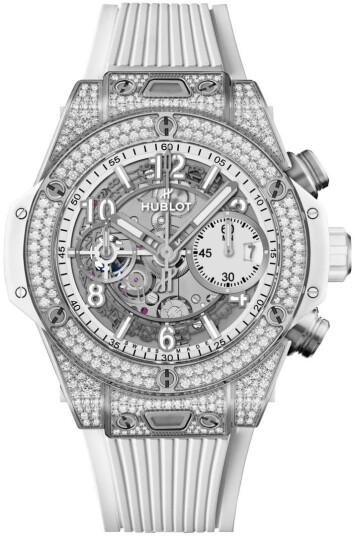 Hublot Herreklokke 441.NE.2011.RW.1704 Big Bang 42mm Hvit/Gummi Ø42