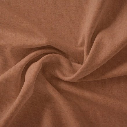 Stoffabrics Swan Solid Bomullslerret Stoff 150cm 141 Nougat brun 50cm