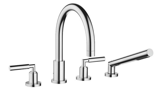 Dornbracht Tara. 4-hulls Badekarbatteri For kar-/fliskant, Krom