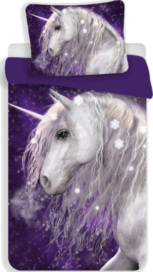 Unicorn sengetøy Flott enhjørning sengesett med stjerner 100% bomullssengetøy