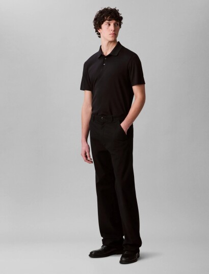Calvin Klein Ss Na Whsl Supima Polo Black S