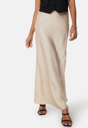 VILA Viellette high waist long skirt Cement 36