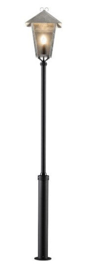 Konstsmide Benu stolpe 254 cm - Galvanisert/Svart