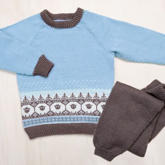Bluum Strik Strikkesett Sauer i skogen - garnpakke i Bluum Soft Merino Ull