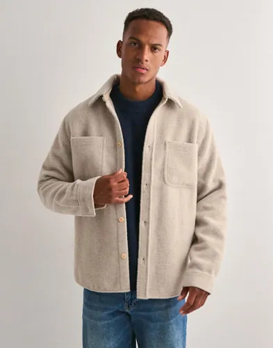 Les Deux Lennon Bouclé Overshirt Skjortejakker Beige