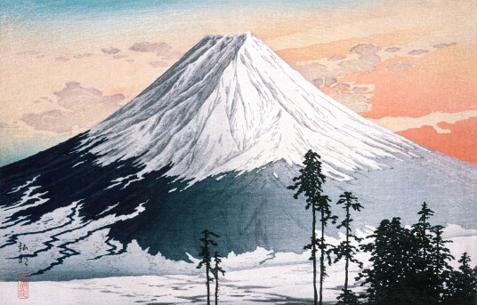 Plakat Fuji fjellet av Hokusai