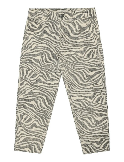 Minymo Pants Twill Aop Grey 116