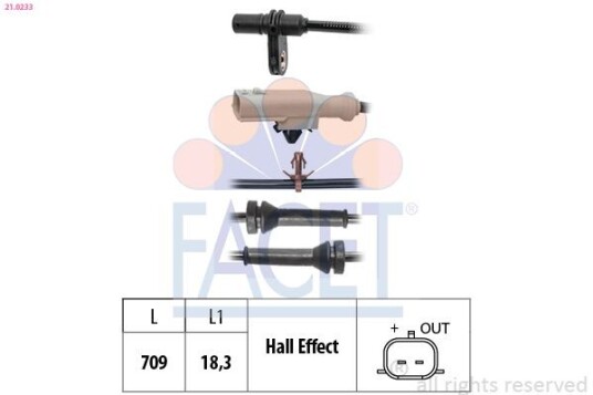 ABS sensor FACET 21.0233