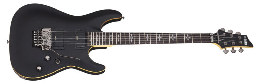 Schecter Demon 6 Floyd Rose Aged Svart Satin