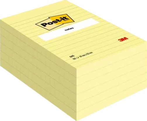 3M Post-it Klistrelapper 102x152 lin. gul
