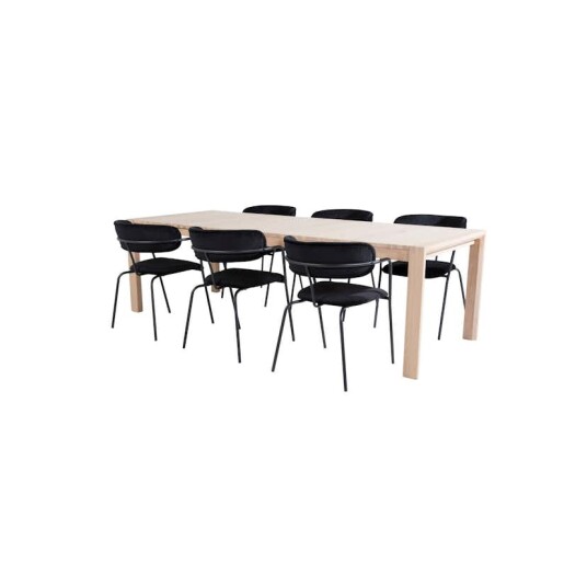 Venture Home Spisegruppe Venture Home Shy med 6 Aris Spisestoler GR20759