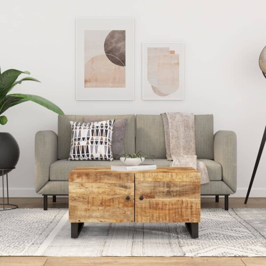 Salongbord 80x50x40 cm heltre mango og konstruert tre 8720845578558