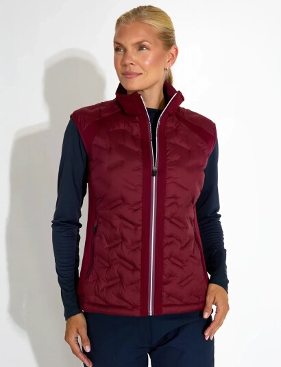 Abacus Lds Portrush Hybrid Vest Burgundy XS