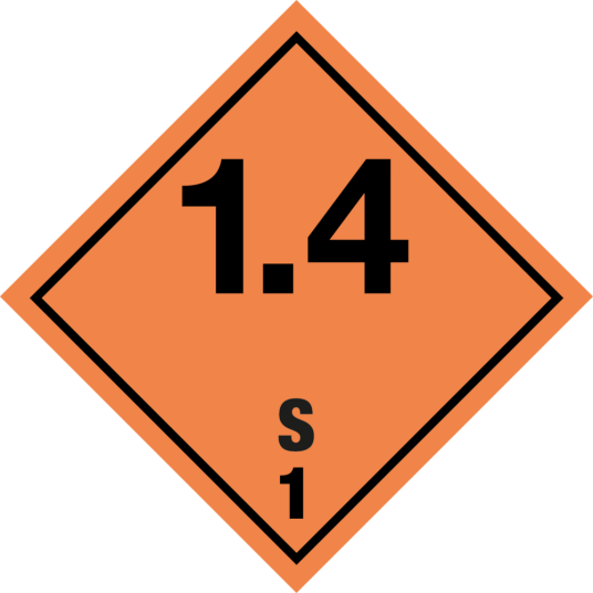 Explosives kl. 1.4 S faresedler