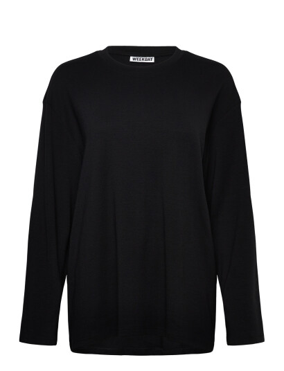 Weekday Relaxed Long Sleeve Top Black XS