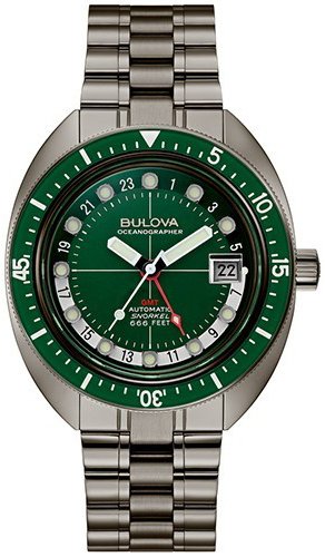 Bulova Herreklokke 98B415 Oceanographer Grønn/Stål Ø41 mm Bulova Herreklokke 98B415 Oceanographer Grønn/Stål Ø41 mm