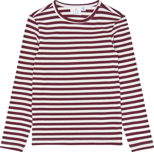 The New Tnmoore L_S Rib Tee Burgundy 98/104