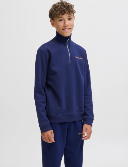 Jack & Jones Jornorrebro Emb Sweat High Neck Jnr Navy 176 Jack & Jones Jornorrebro Emb Sweat High Neck Jnr Navy 176