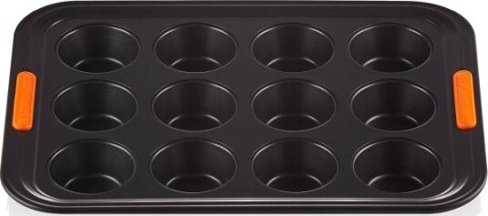 Le Creuset Muffinsform black 12 stk