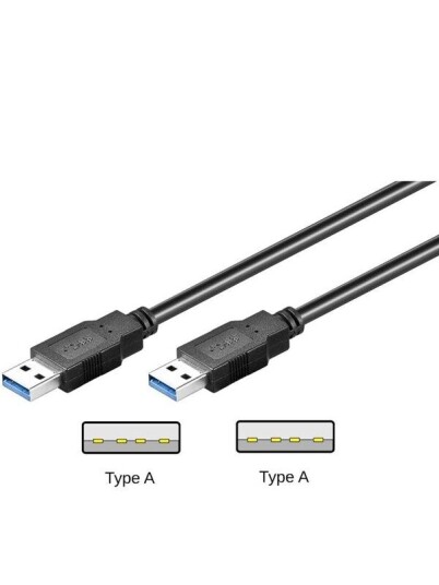 Goobay USB 3.0 A-A Kabel 0,5m Svart Goobay USB 3.0 A-A Kabel 0,5m Svart