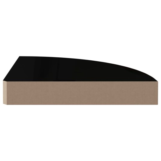 vidaXL Flytende vegghyller 4 stk h?yglans svart 25x25x3,8 cm MDF