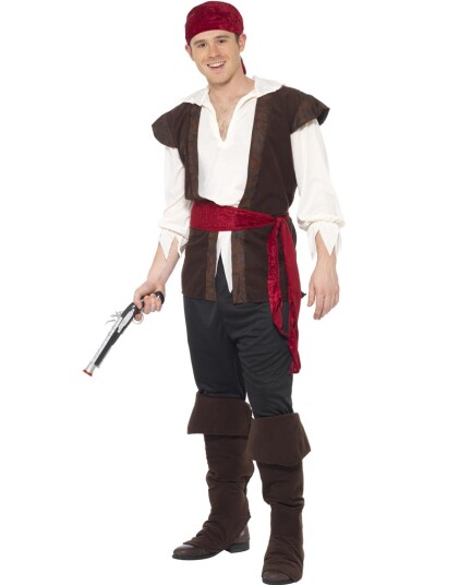 Komplett Piratkostyme til Mann Strl XL Komplett Piratkostyme til Mann Strl XL