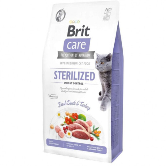 Brit Care Kattemat for Steriliserte Katter, Kornfri Vektkontroll 400 g Brit Care Kattemat for Steriliserte Katter, Kornfri Vektkontroll 400 g