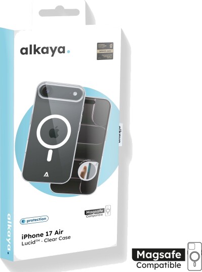 Alkaya Lucid MagSafe deksel for iPhone 17 Air Gjennomsiktig