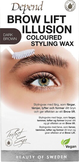 Depend Brow Lift Illusion Coloured Styling Wax Dark Brown 5g Depend Brow Lift Illusion Coloured Styling Wax Dark Brown 5g