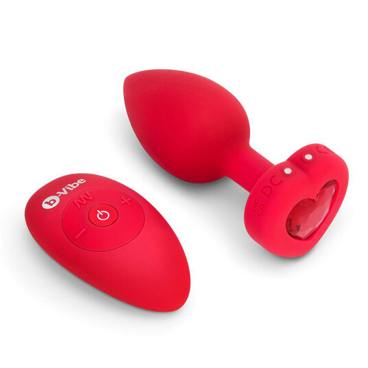 B-Vibe Vibrating Heart Plug M/l