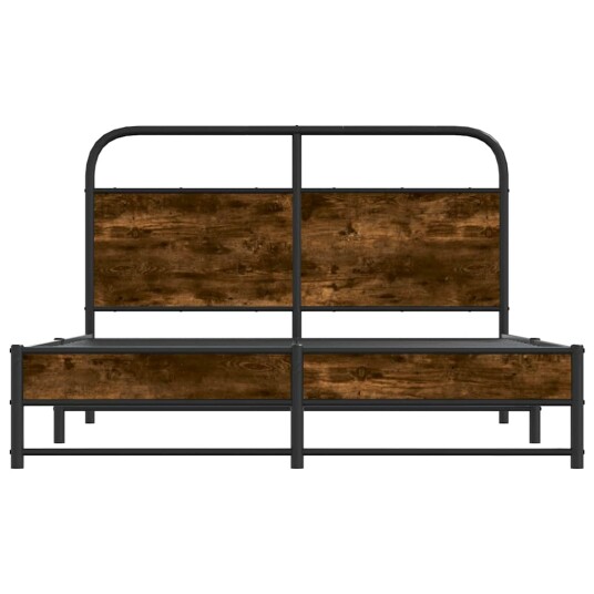 Sengeramme uten madrass røkt eik 120x190 cm konstruert tre 8721158564658