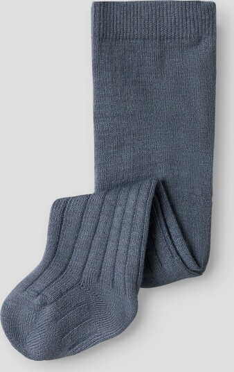 Name It Wakma Wool Blend Rib Pantyhose Blå 86/92