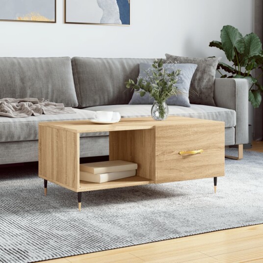 Salongbord sonoma eik 90x50x40 cm konstruert tre 8720845441111
