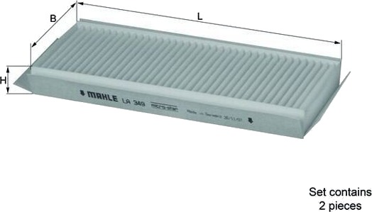 Kupefilter MAHLE LA 349/S Kupefilter MAHLE LA 349/S