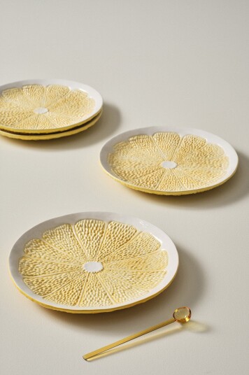 Jotex Tallerken 4pk Diameter 27 Cm Gul/hvit LEMON 1713661010