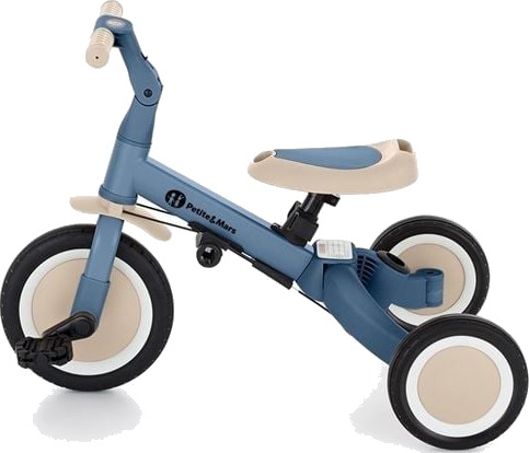 PETITE&MARS Trehjulssykkel TURBO 5 i 1 Ocean Blue