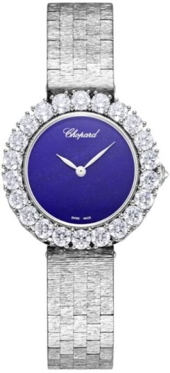Chopard Dameklokke 10A378 1002 Diamond Hour Blå/18 karat hvitt gull