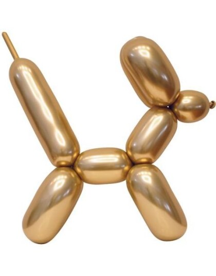 Globos Nordic 100 stk 150 cm Gullfargede Glossy Mirror Figurballonger 227012