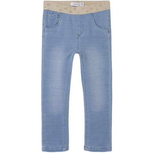 Name It Light Blue Denim Butterfly Salli Slim Sweat Jeans Noos 56