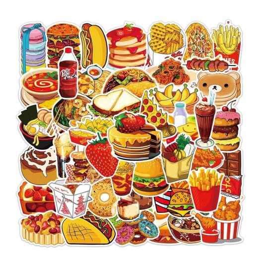 Stickers - dishes - 50 pcs Stickers - dishes - 50 pcs