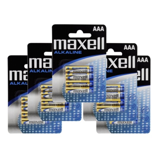 Maxell Batterier LR03/AAA Alkaliske 20-pakk Maxell Batterier LR03/AAA Alkaliske 20-pakk