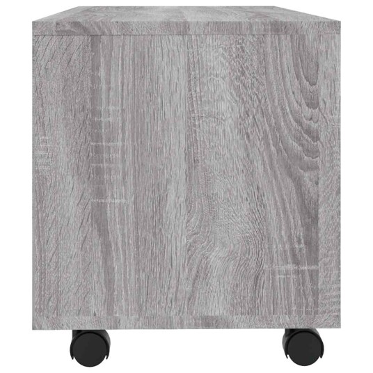vidaXL TV-benk med hjul grå sonoma 90x35x35 cm konstruert tre vidaXL TV-benk med hjul grå sonoma 90x35x35 cm konstruert tre