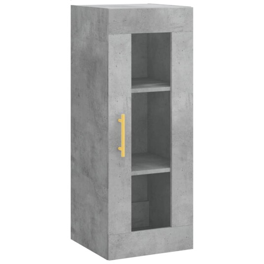 vidaXL Highboard betonggrå 34,5x34x180 cm konstruert tre 8720845488437