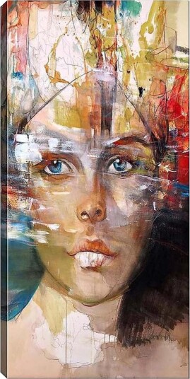 Canvasbilde DKY People Flerfarget 50x120 cm