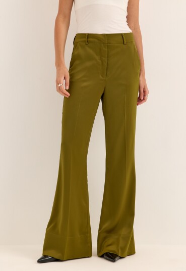Bubbleroom Occasion Flared Satin Trousers