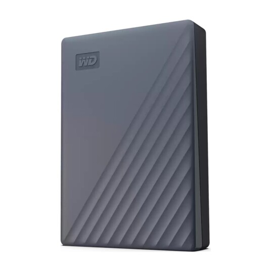 WD My Passport 5TB Ekstern Harddisk med USB 3.2 i Silikongrå
