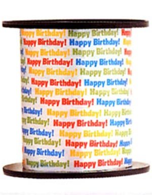 Happy Birthday Ballongbånd Gavebånd 68 Meter